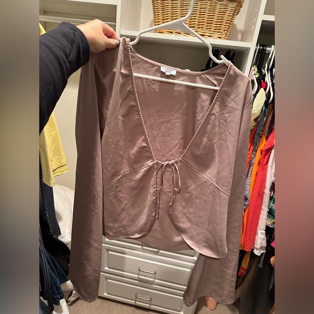 Mauve Tobi Tie Top